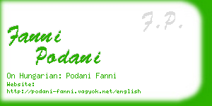 fanni podani business card